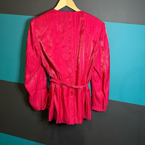 BNWT Zara Pink Blazer with Belt size Small - Picture 3 of 10